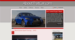 Desktop Screenshot of aboutthatcar.com