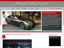 Tablet Screenshot of aboutthatcar.com